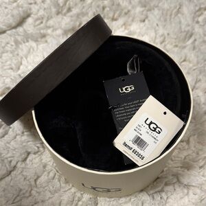UGG Black Shearling Double U Earmuffs